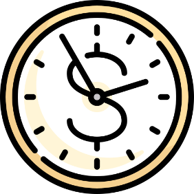 clock with dollar symbol